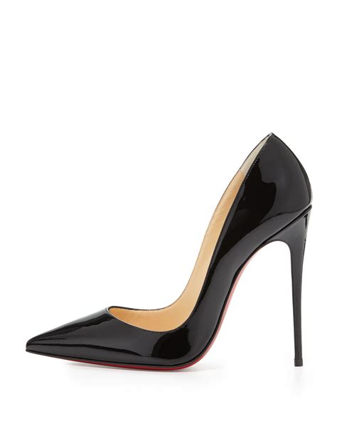 Christian Louboutin So Kate Patent Red Sole Pump Black