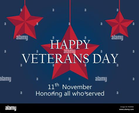 Happy Veterans Day 11th Of November Honoring All Who Served Red Five