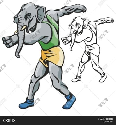 Elephant Mascot Sport Vector And Photo Free Trial Bigstock