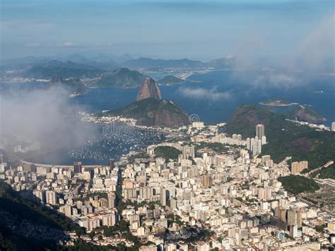Harbor And Skyline Of Rio De Janeiro Brazil Stock