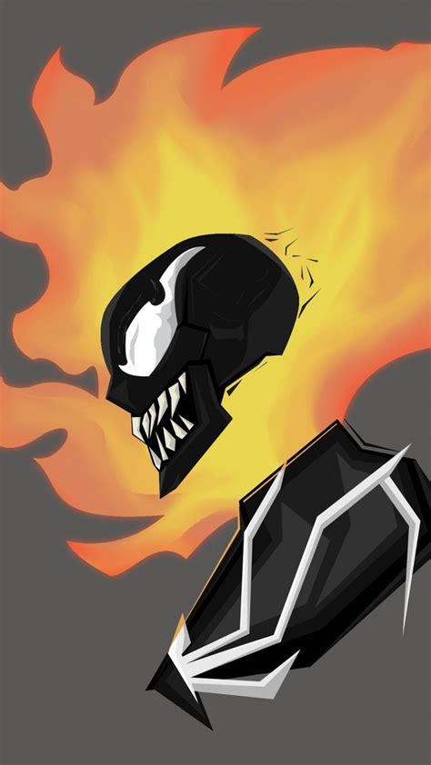 minimal venom ghost rider into the venomverse marvel 720x1280 wallpaper ghost rider marvel