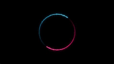 Electric Circle Neon Loop Neon Electric Abstract Light Shape Circle