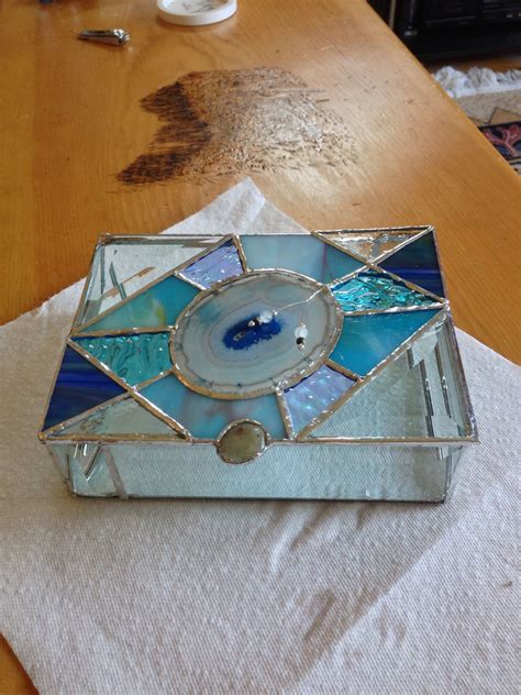 Stained Glass Box Made By Brian Gauthier Leaded Glass Fused Glass Glass Jewelry Box Tiffany