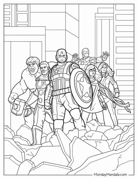 30 Marvel Avengers Coloring Pages Free Pdf Printables Avengers Crafts