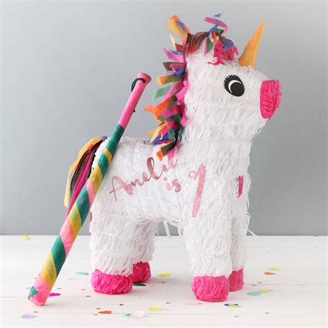 Personalised Unicorn Party Piñata By Postbox Party