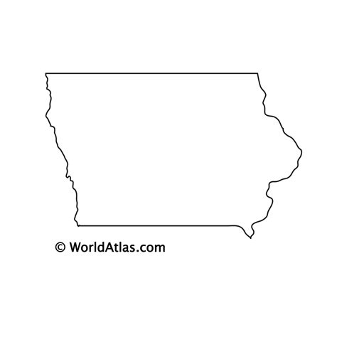 Iowa Outline Map
