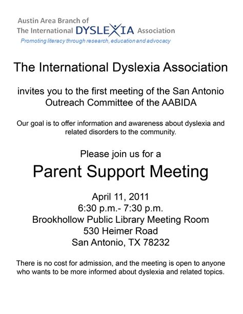 The dyslexia association provides support and services for dyslexic children and adults of all ages, also for their parents/families, educators, employers and the wider community. Dyslexia San Antonio: International Dyslexia Association ...