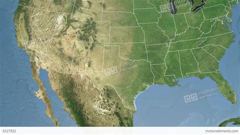 Texas State Usa Extruded Satellite Map Stock Animation 6527922