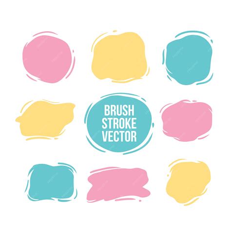 Premium Vector Colorful Brush Strokes Collection