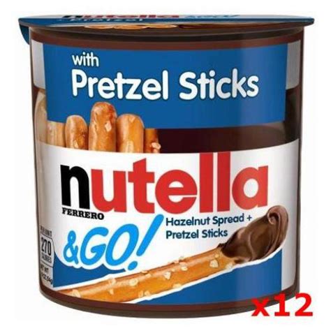 Nutella And Go Snack With Pretzel Sticks Case 12 X 18 Oz