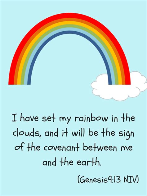 Scripture Quotes Verses I Have Set My Rainbow In The Clouds And It Will