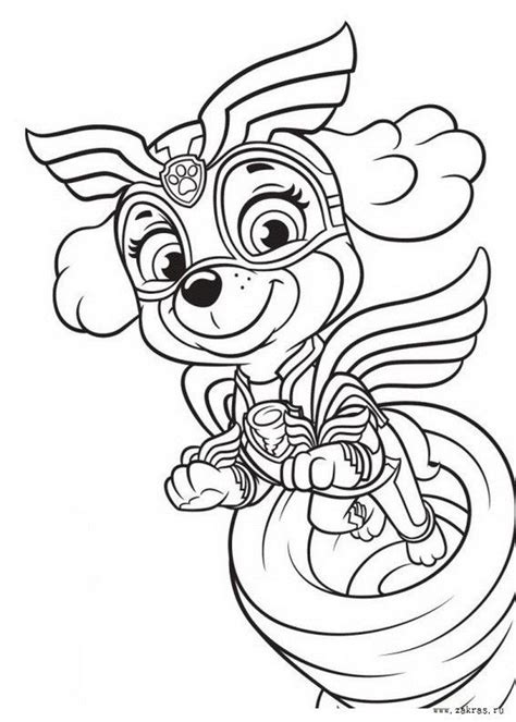 Super pups paw patrol mighty pups skye coloring pages. Pin by Renata on Inne kolorowanki in 2020 | Paw patrol ...