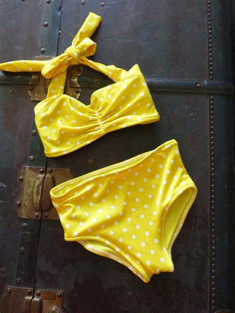 itsy bitsy teeny weeny yellow polka dot bikini girls size 2 12