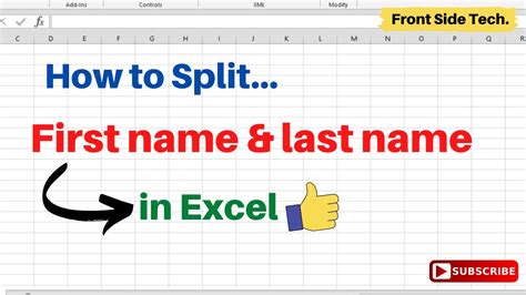 How To Split First Name And Last Name In Excel How To Split Text Into
