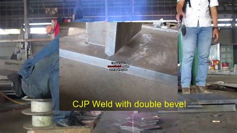 Cjp Weld With Double Bevel Use Fcaw Process 1 Youtube