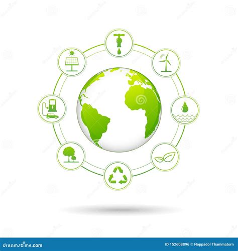 Ecology Concept With Renewable Energy Icons For World Environment Day