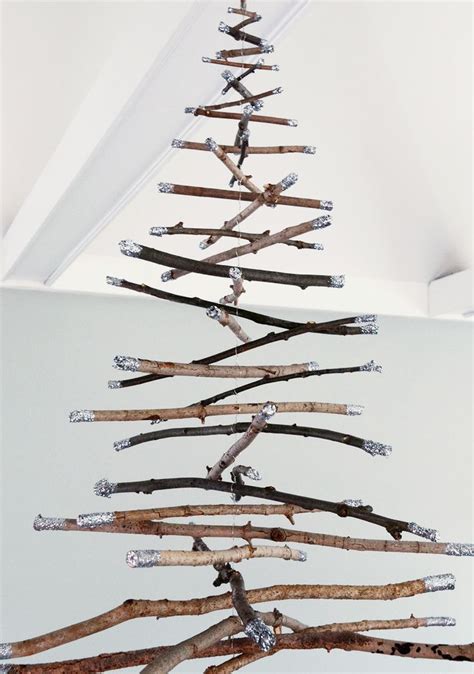 How To Hanging Twig Christmas Tree Twig Christmas Tree Hanging
