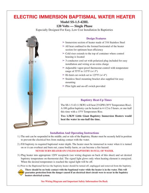Maybe you would like to learn more about one of these? Little Giant Baptistry Heater Wiring Diagram - Wiring Diagram Schemas