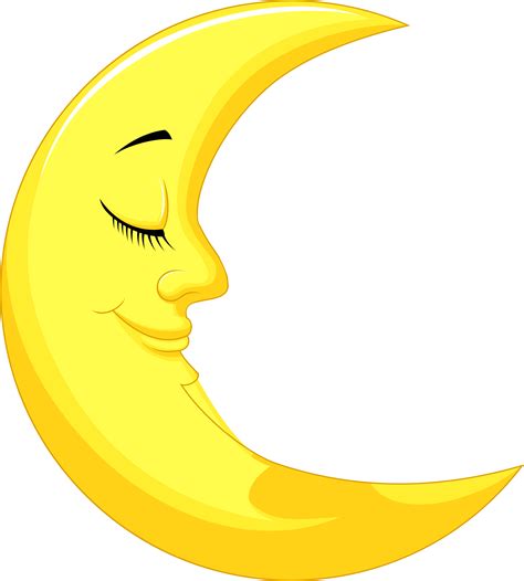 Download Hd Cute Yellow Moon Png Clipart Picture Animated Picture Of