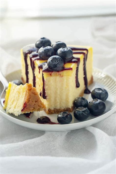 Luscious Lemon Blueberry Cheesecake Foodtasia