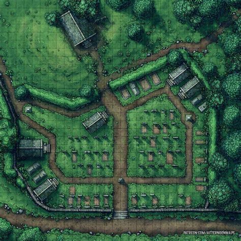 The Village Graveyard Battle Map 30x30 Battlemaps Fantasy City