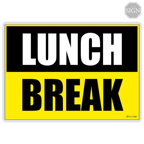 Lunch Break Sign Laminated Signage A4 Size Lazada Ph