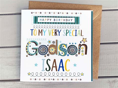 Godson Birthday Card Special Personalised Card For Godson A Birthday
