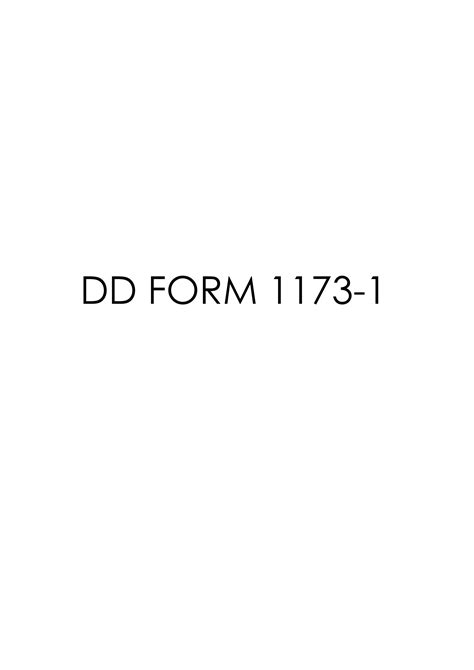 Download Fillable Dd Form 1173 1