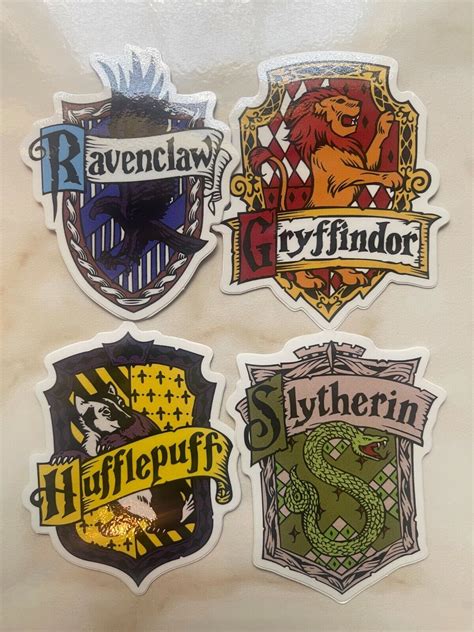 Harry Potter Hogwarts House Crest Vinyl Stickers Decals