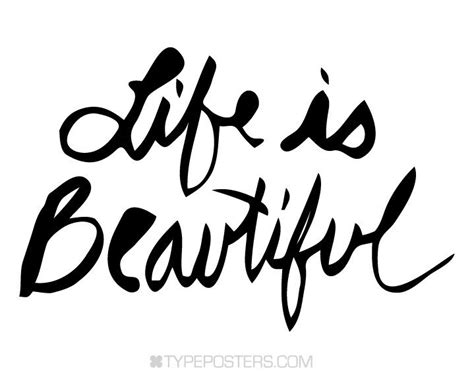 Life Is Beautiful Art Print By Typeposters On Etsy