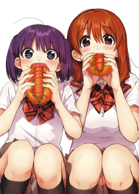 Anime Anime Girls Food Koufuku Graffiti Anime Girls Eating Wallpaper Resolution1454x2024 Id