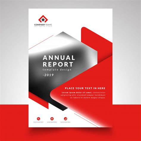 Red Annual Report Template Download Thousands Of Free Vectors On