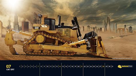 Free Download Cat D11t Heavy Equipment Calendar 1920x1080 For Your