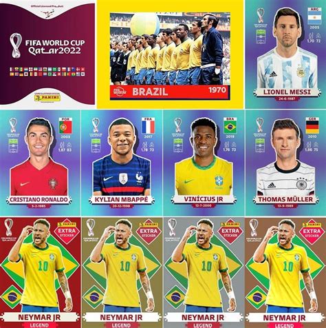panini em 2022 figurinhas da copa copa do mundo neymar e cristiano ronaldo