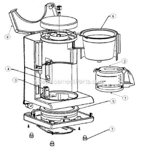 Bunn Coffee Maker Parts Diagram Bunn Vps Parts List And Diagram