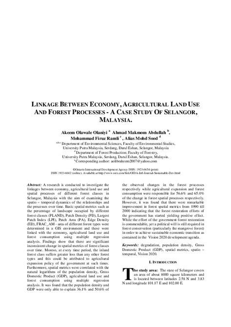 Tuition fees will vary at each institution, but will be. (PDF) Linkage between Economy, Agricultural Land Use and ...