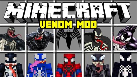 Minecraft Venom Mod Find Venom And Become Spiderman Minecraft Youtube