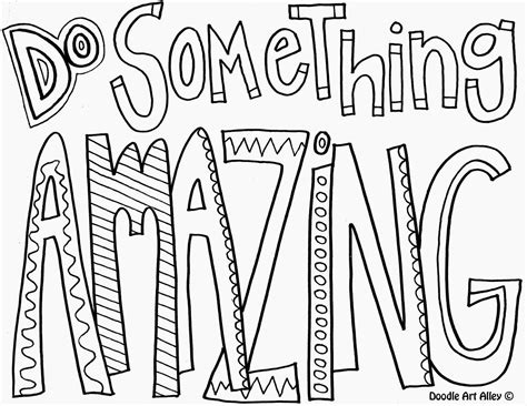 All Quotes Coloring Pages Doodle Art Alley Coloring Pages For