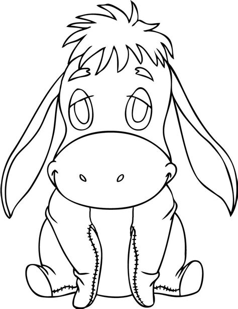 Eeyore Face Coloring Pages