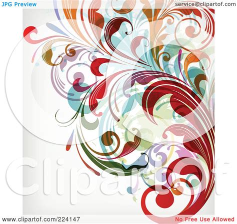 Royalty Free Rf Clipart Illustration Of A Leafy Floral Background