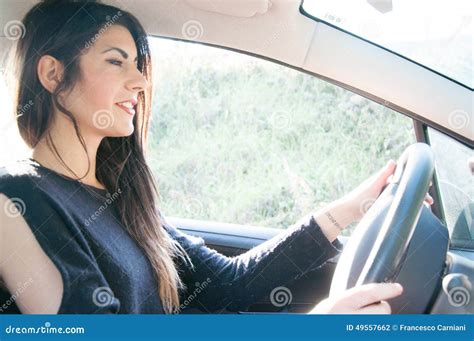 Sleepy Female Driver Stock Photo Image Of Drivers Distraction 49557662