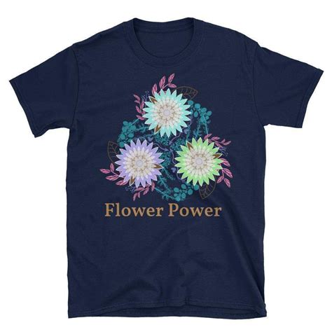 Flower Power Short Sleeve Unisex T Shirt Shirts Flower Power T Shirt