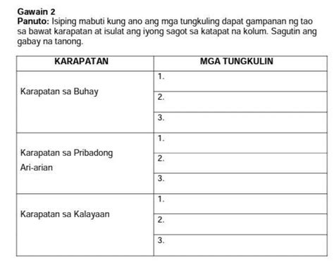 Karapatan At Tungkulin Brainlyph