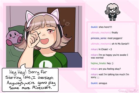 I Drew Chiaki As A Streamer For My Bestie She Slept In Really Late And
