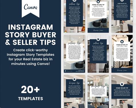 20 Editable Buyer Seller Tip Templates Canva Instagram Instagram Post Template Real Estate Tips