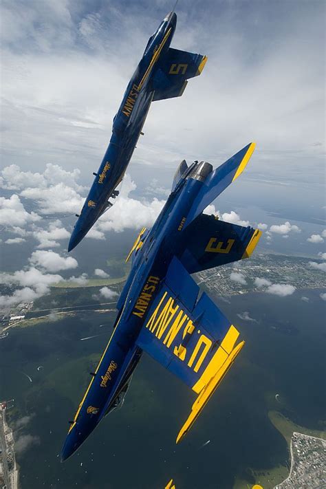 The Us Navy Flight Demonstration Squadron The Blue Angels Perform A