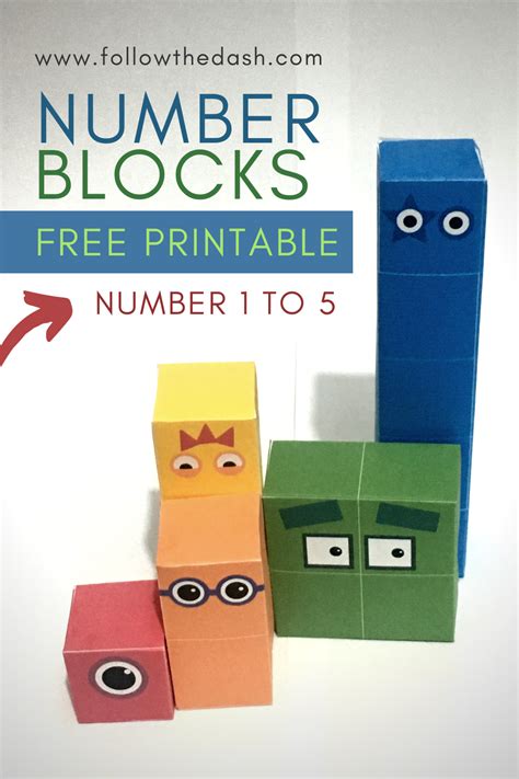 Numberblocks Free Printable Paper Toy Template Paper Toy Printable