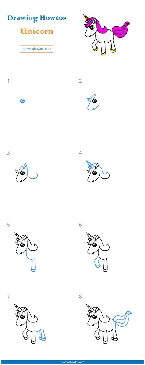 Draw the head and the muzzle. How to Draw a Unicorn - Step by Step Easy Drawing Guides ...