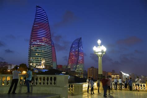 Flame Towers At Night 1 Baku3 Pictures Azerbaijan In Global