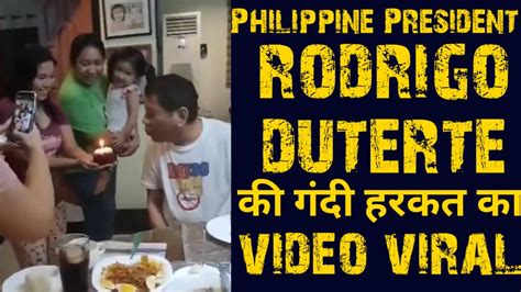 philippines president rodrigo duterte tries to grope female helper video viral youtube